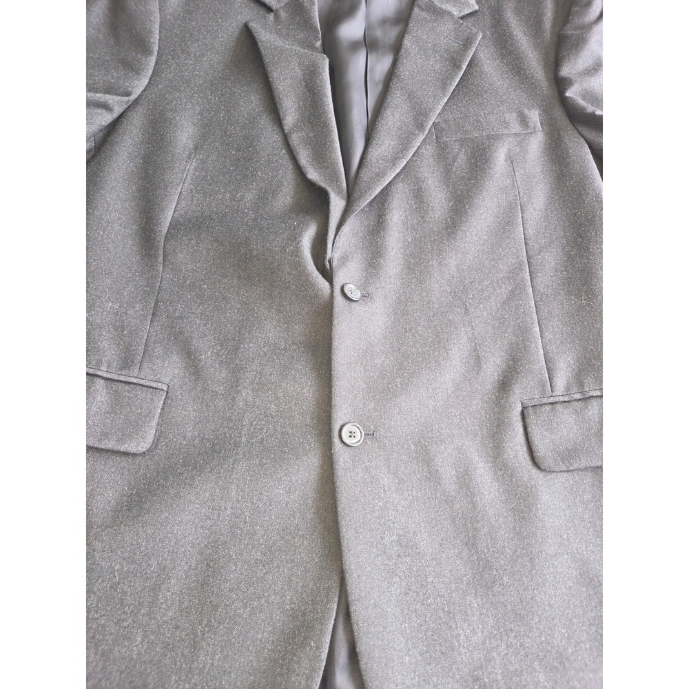 Jos. A. Bank Mens 46L Charcoal Gray Wool Cashmere 2-Button Blazer Sport Coat - Picture 3 of 10